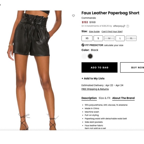 ⭐️NWT⭐️ Commando Paper Bag Shorts - Size: S - Picture 2 of 3